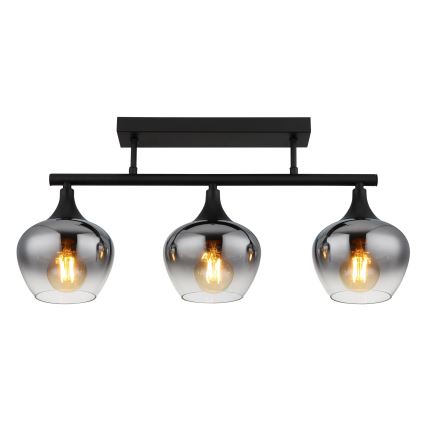 Globo - Żyrandol natynkowy 3xE27/40W/230V czarne
