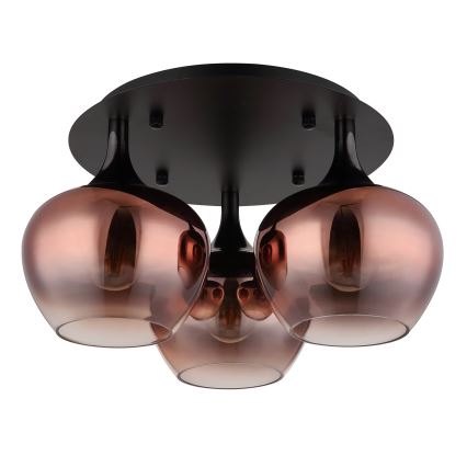 Globo - Żyrandol natynkowy 3xE27/40W/230V śr. 45 cm miedź