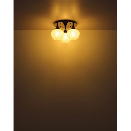 Globo - Żyrandol natynkowy 3xE27/40W/230V antracyt