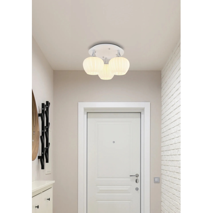 Globo - Żyrandol natynkowy 3xE27/40W/230V biały
