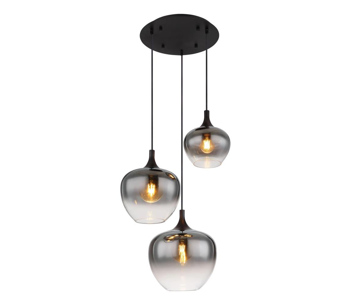 Globo 15548-3H - Żyrandol na lince MAXY 3xE27/40W/230V czarny