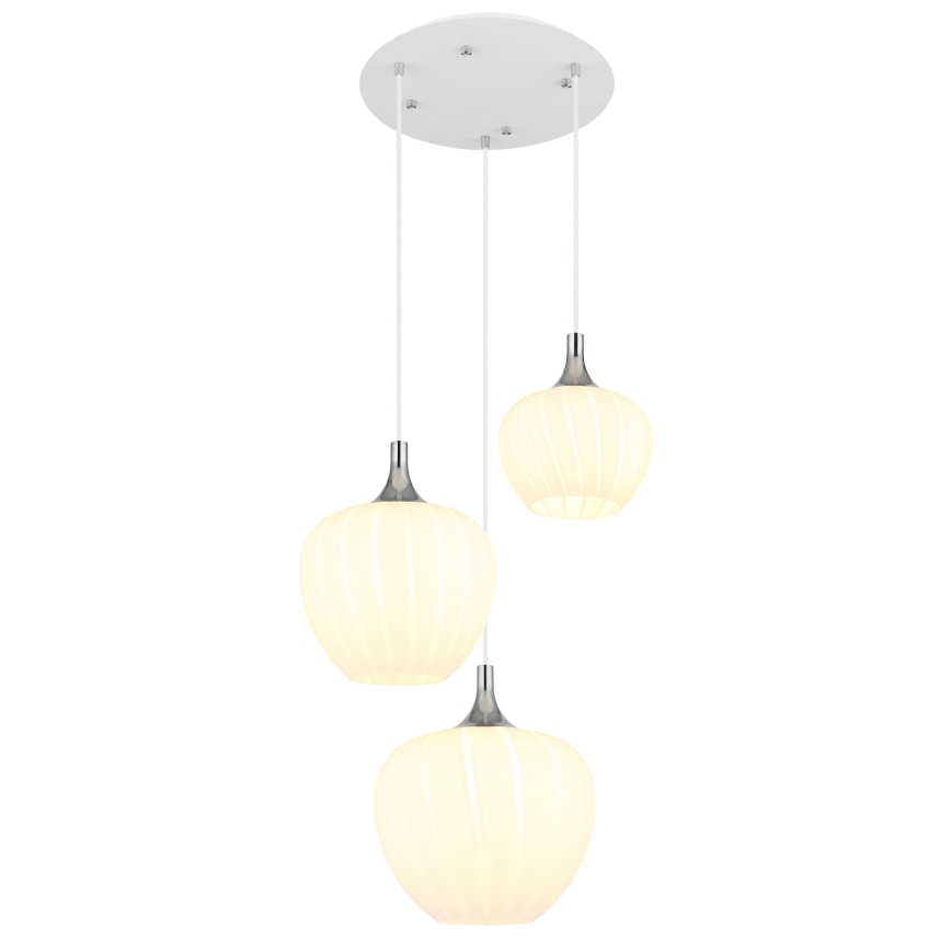 Globo - Żyrandol na lince 3xE27/40W/230V biały