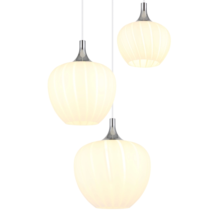 Globo - Żyrandol na lince 3xE27/40W/230V biały