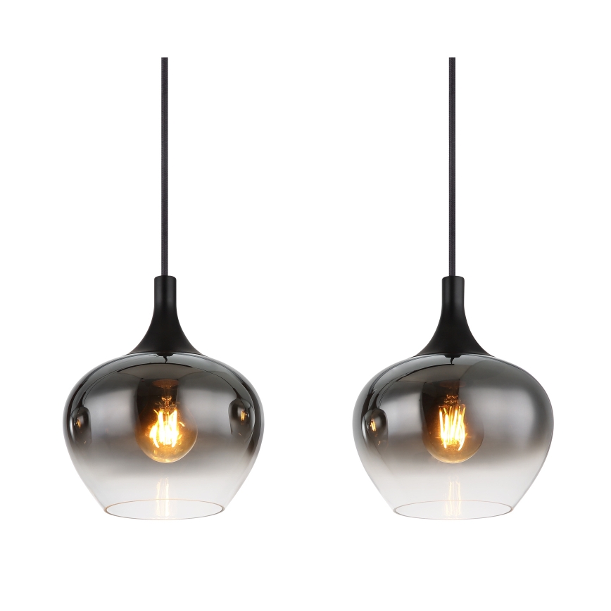 Globo - Żyrandol na lince 4xE27/40W/230V czarny