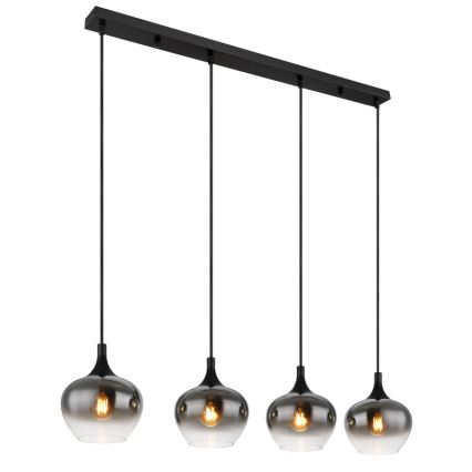 Globo - Żyrandol na lince 4xE27/40W/230V czarny