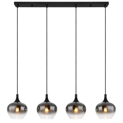 Globo - Żyrandol na lince 4xE27/40W/230V czarny