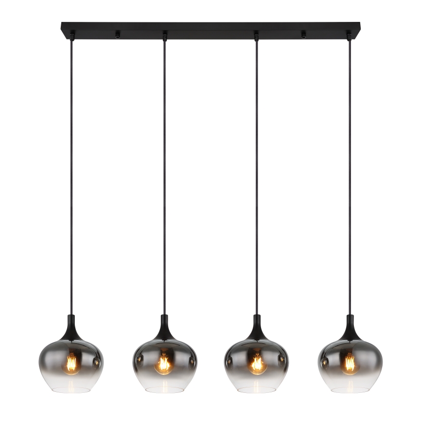 Globo - Żyrandol na lince 4xE27/40W/230V czarny