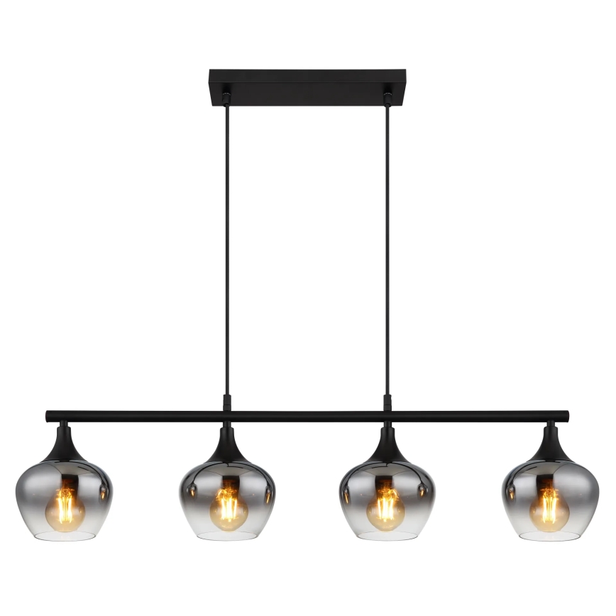 Globo - Żyrandol na lince 4xE27/40W/230V czarne