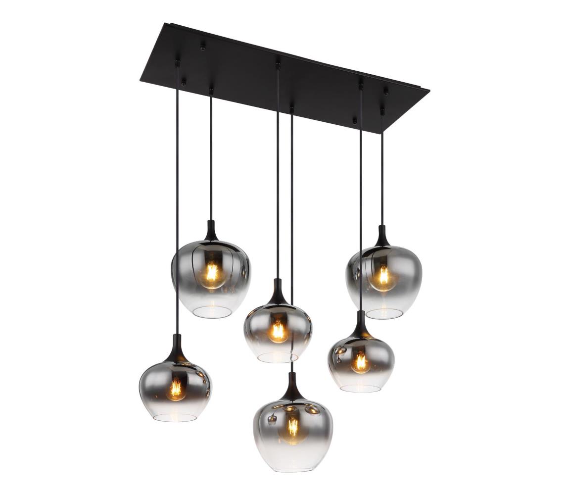 Globo 15548-6H - Żyrandol na lince MAXY 6xE27/40W/230V czarne