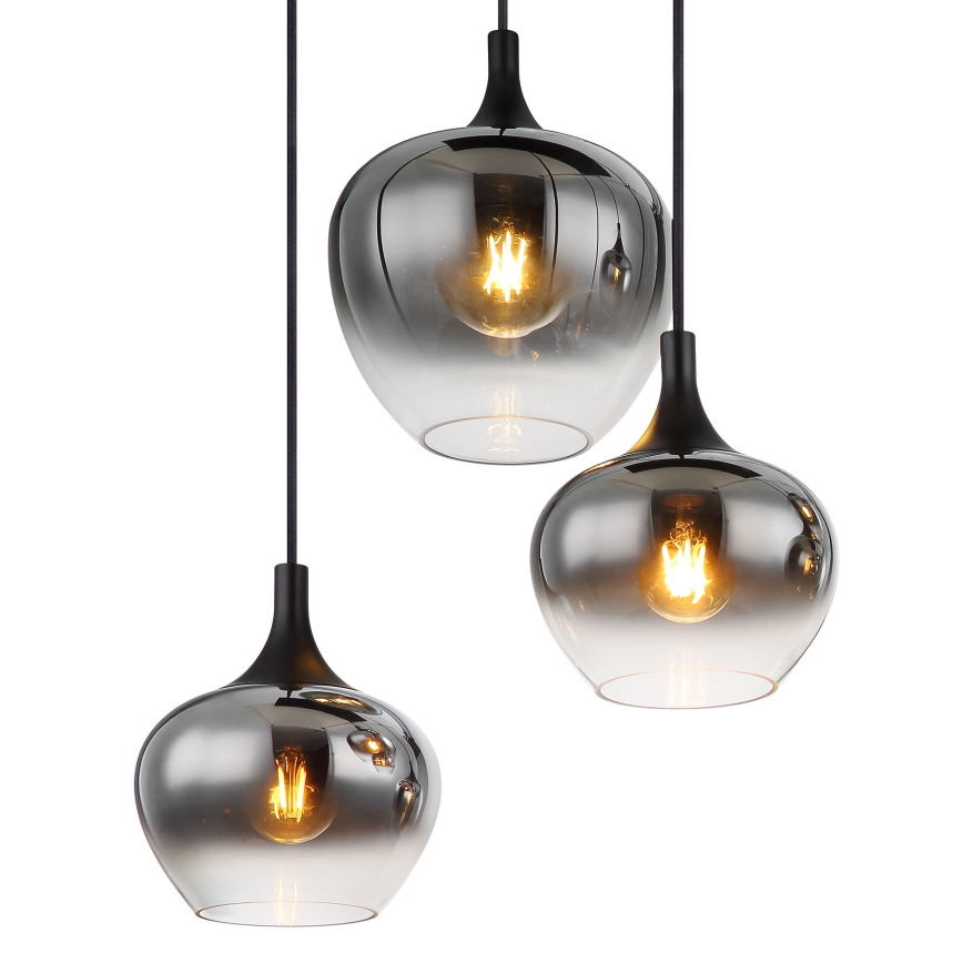 Globo - Żyrandol na lince 6xE27/40W/230V czarne