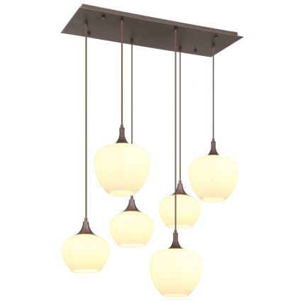 Globo - Żyrandol na lince 6xE27/40W/230V biały