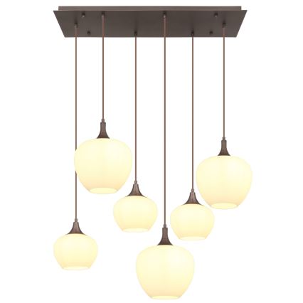 Globo - Żyrandol na lince 6xE27/40W/230V biały