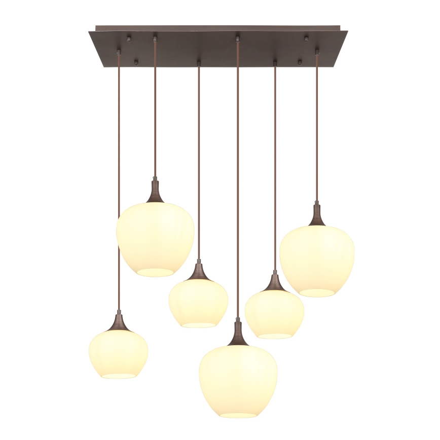 Globo - Żyrandol na lince 6xE27/40W/230V biały