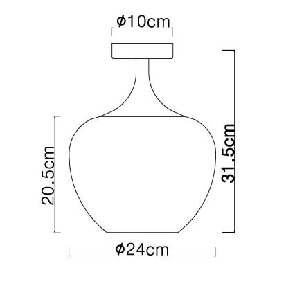Globo 15548DG - Plafon MAXY 1xE27/40W/230V miedź