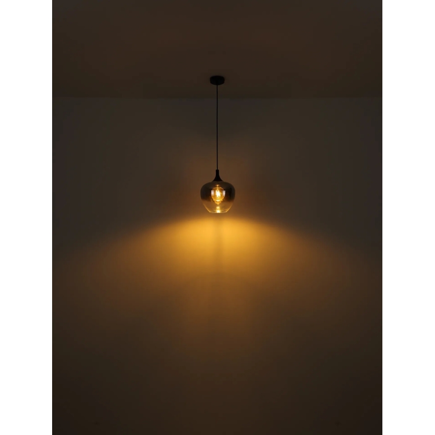 Globo - Żyrandol na lince 1xE27/40W/230V śr. 24 cm czarny