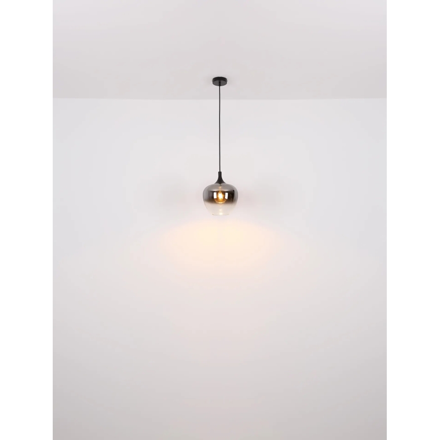 Globo - Żyrandol na lince 1xE27/40W/230V śr. 24 cm czarny