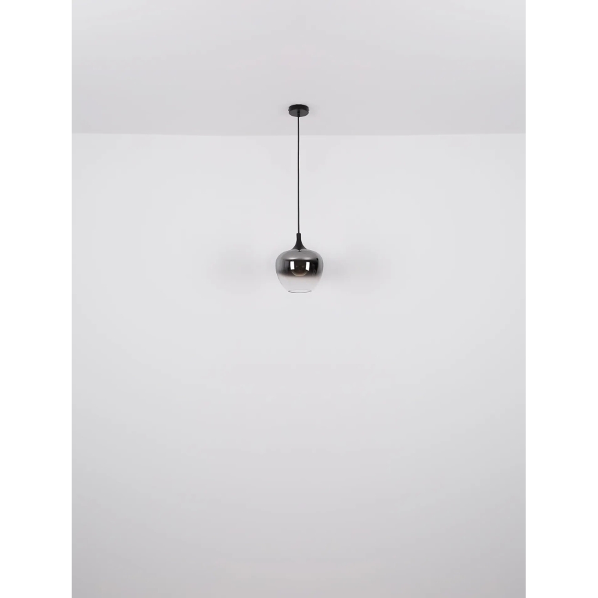 Globo - Żyrandol na lince 1xE27/40W/230V śr. 24 cm czarny