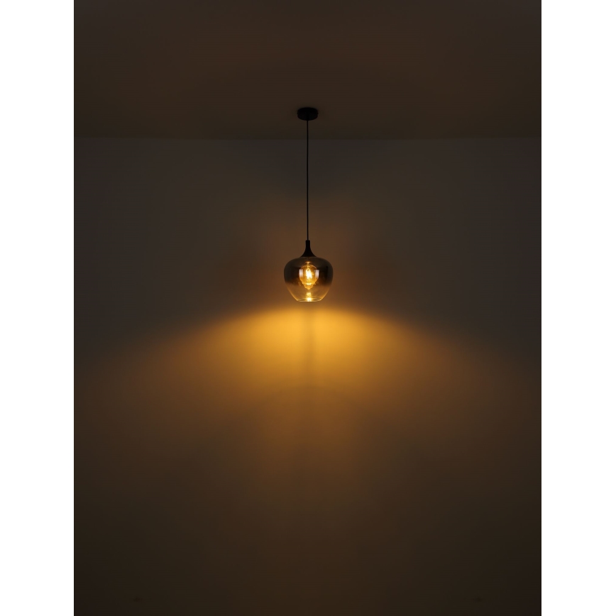 Globo - Żyrandol na lince 1xE27/60W/230V śr. 29 cm czarny