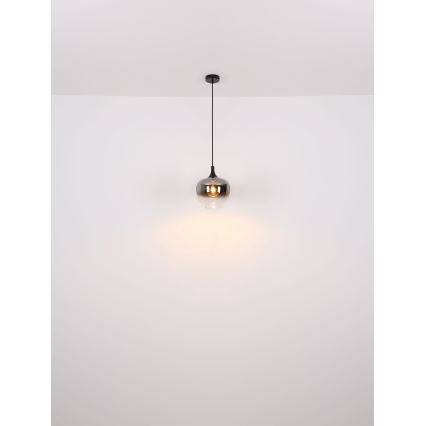 Globo - Żyrandol na lince 1xE27/60W/230V śr. 29 cm czarny