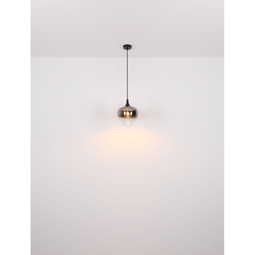 Globo - Żyrandol na lince 1xE27/60W/230V śr. 29 cm czarny