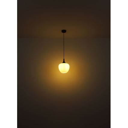 Globo - Żyrandol na lince 1xE27/60W/230V śr. 29 cm biały/brązowy