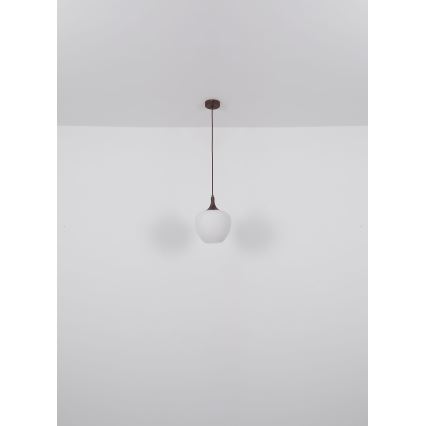 Globo - Żyrandol na lince 1xE27/60W/230V śr. 29 cm biały/brązowy