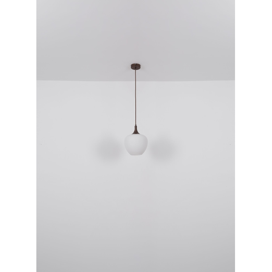 Globo - Żyrandol na lince 1xE27/60W/230V śr. 29 cm biały/brązowy