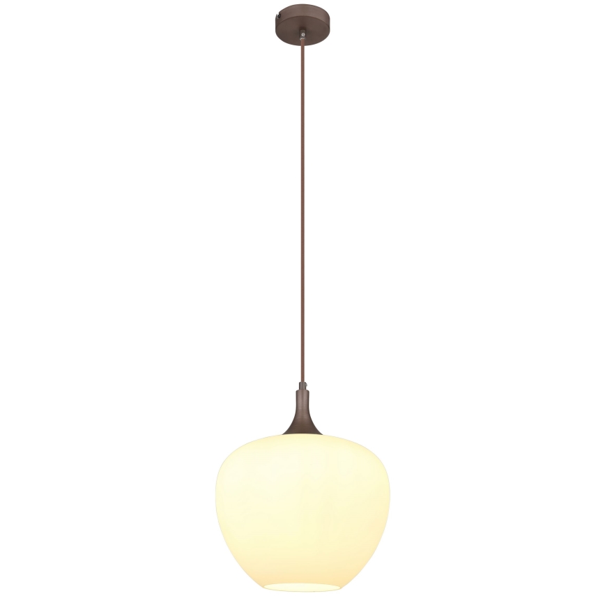 Globo - Żyrandol na lince 1xE27/60W/230V śr. 29 cm biały/brązowy