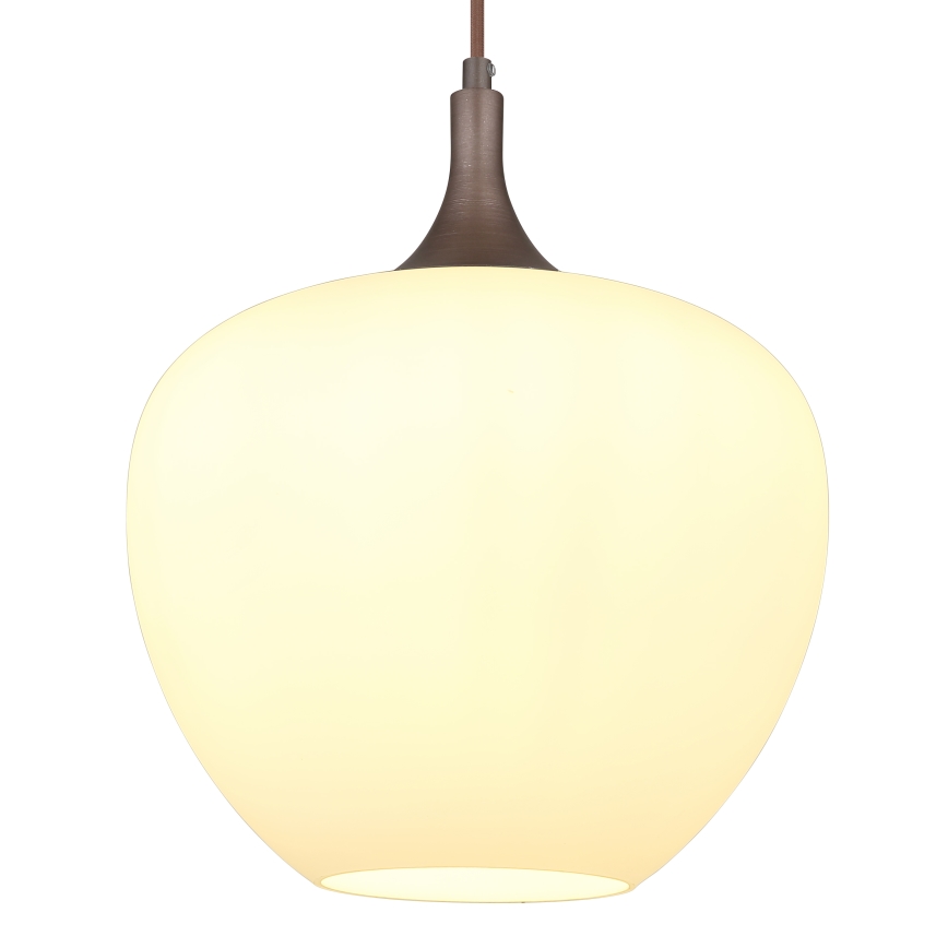 Globo - Żyrandol na lince 1xE27/60W/230V śr. 29 cm biały/brązowy