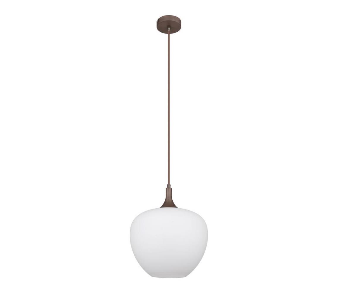 Globo 15548H1C - Żyrandol na lince MAXY 1xE27/60W/230V biały/brązowy