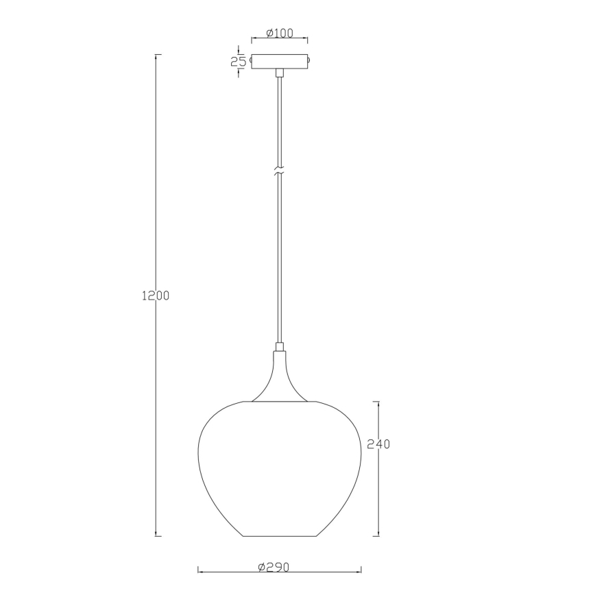 Globo - Żyrandol na lince 1xE27/40W/230V śr. 29 cm biały/antracyt