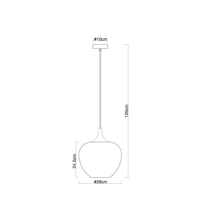 Globo - Żyrandol na lince 1xE27/60W/230V śr. 29 cm biały