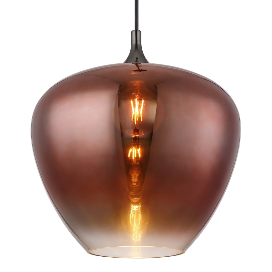Globo - Żyrandol na lince 1xE27/60W/230V śr. 40 cm miedź