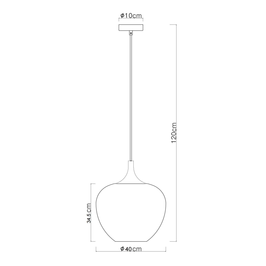 Globo - Żyrandol na lince 1xE27/60W/230V śr. 40 cm miedź