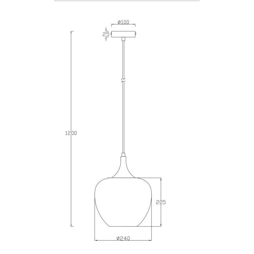 Globo - Żyrandol na lince 1xE27/40W/230V śr. 24 cm biały/antracyt