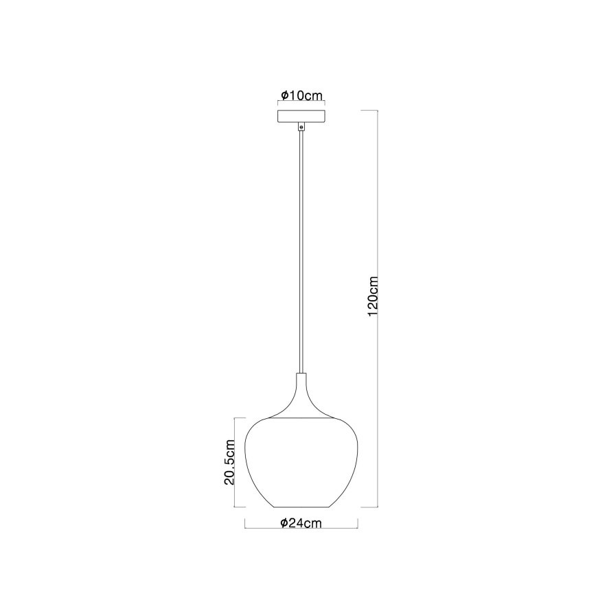 Globo - Żyrandol na lince 1xE27/60W/230V śr. 24 cm biały