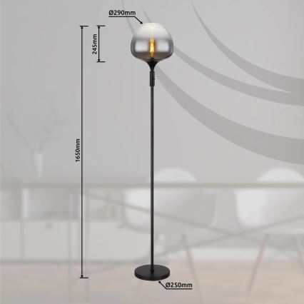 Globo - Lampa stojąca 1xE27/40W/230V czarna