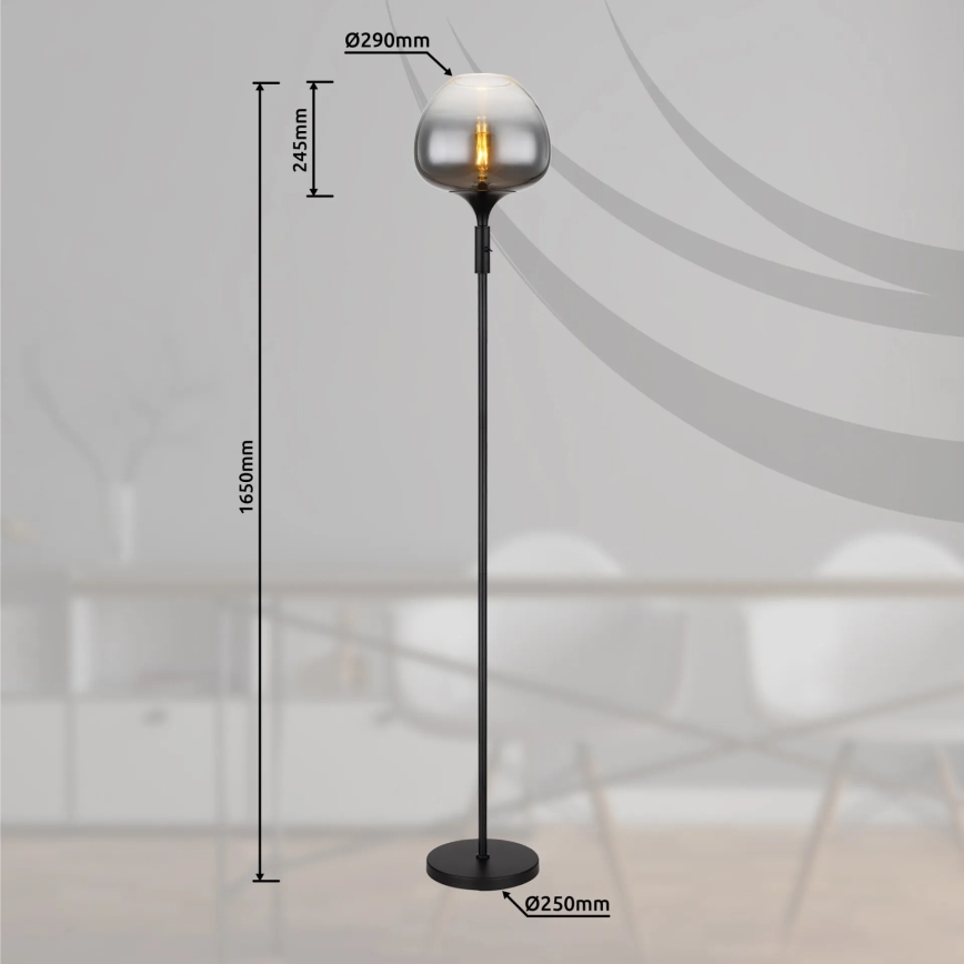 Globo - Lampa stojąca 1xE27/40W/230V czarna
