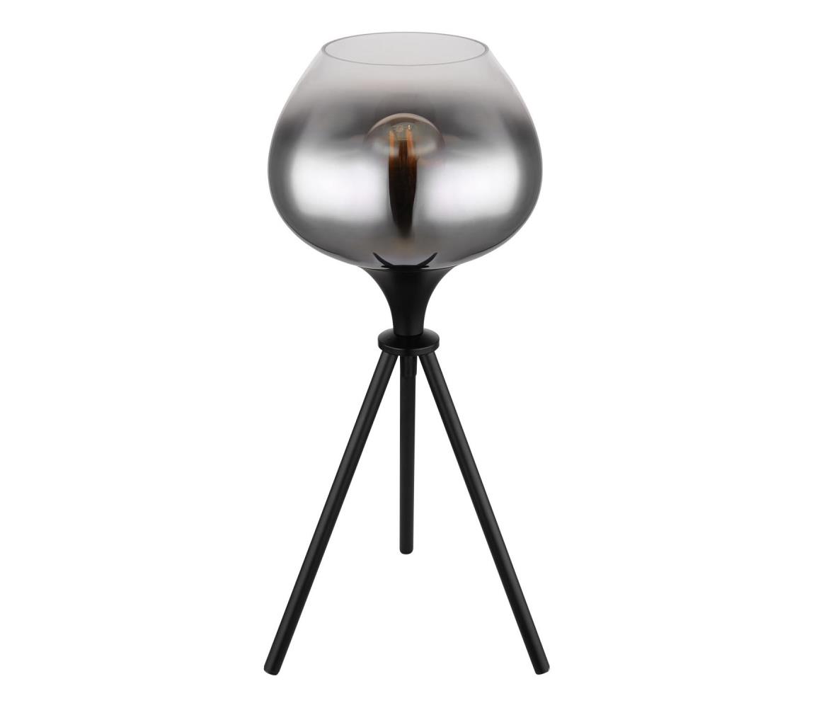 Globo 15548T1 - Lampa stołowa MAXY 1×E27/40W/230V czarna