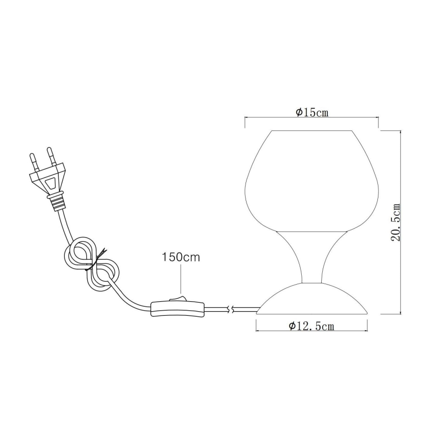 Globo - Lampa stołowa 1xE27/40W/230V czarne