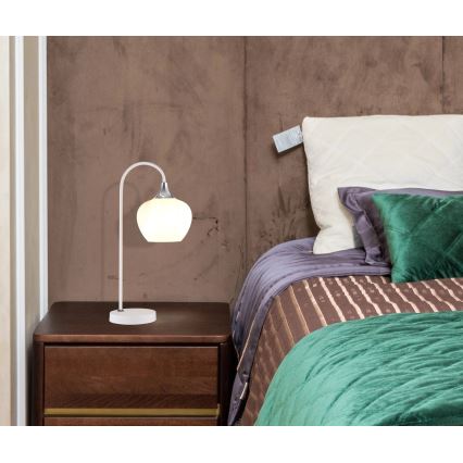 Globo - Lampa stołowa 1xE27/40W/230V biała