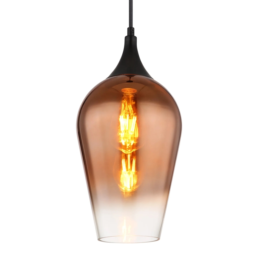Globo - Żyrandol na lince 1xE27/60W/230V śr. 18 cm miedziany