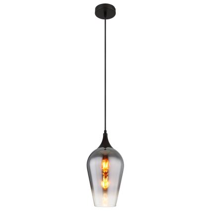 Globo - Żyrandol na lince 1xE27/60W/230V śr. 18 cm czarny