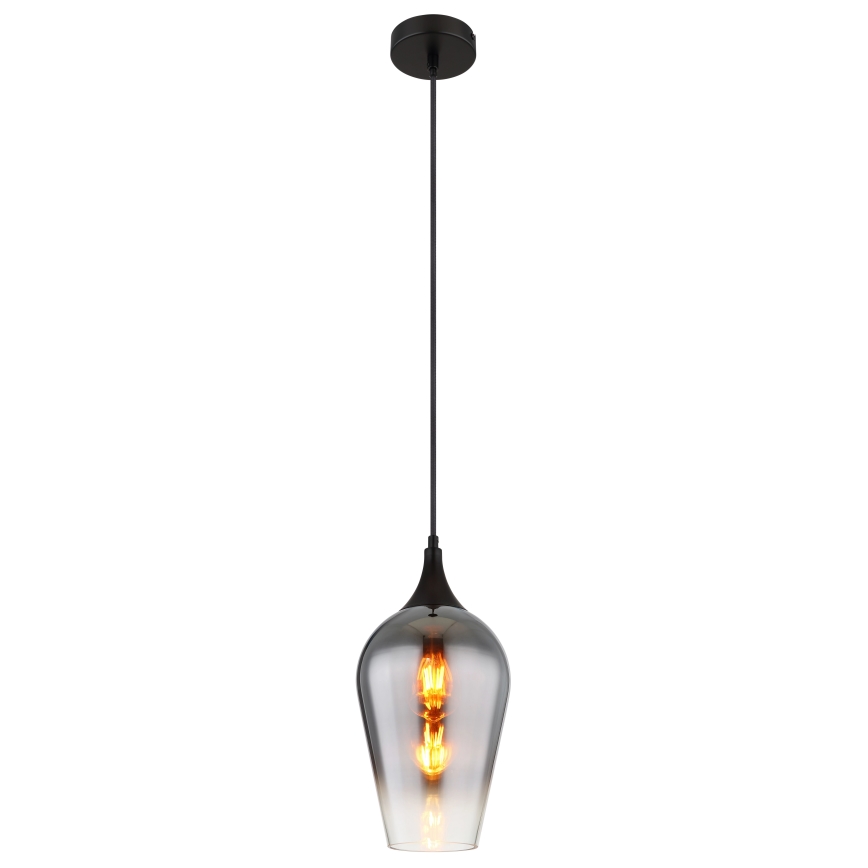 Globo - Żyrandol na lince 1xE27/60W/230V śr. 18 cm czarny