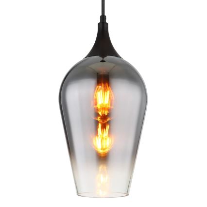 Globo - Żyrandol na lince 1xE27/60W/230V śr. 18 cm czarny