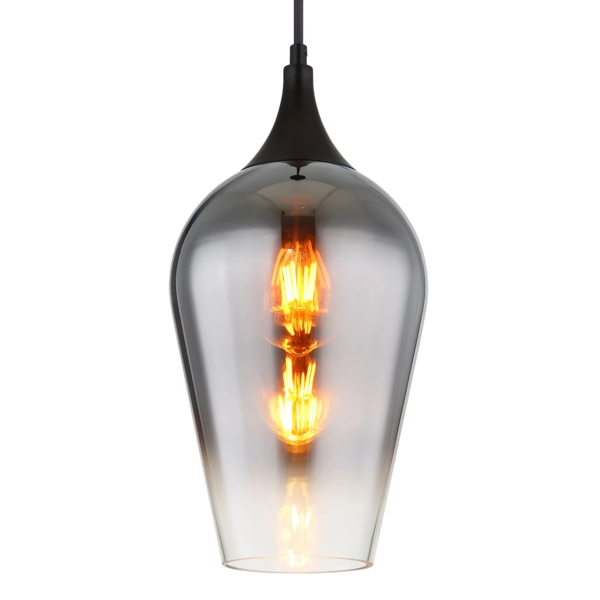 Globo - Żyrandol na lince 1xE27/60W/230V śr. 18 cm czarny