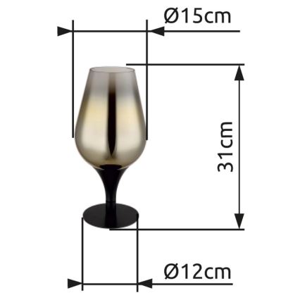 Globo - Lampa stołowa 1xE27/40W/230V śr. 15 cm złoty