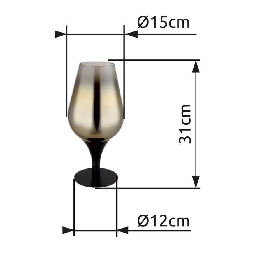 Globo - Lampa stołowa 1xE27/40W/230V śr. 15 cm złoty