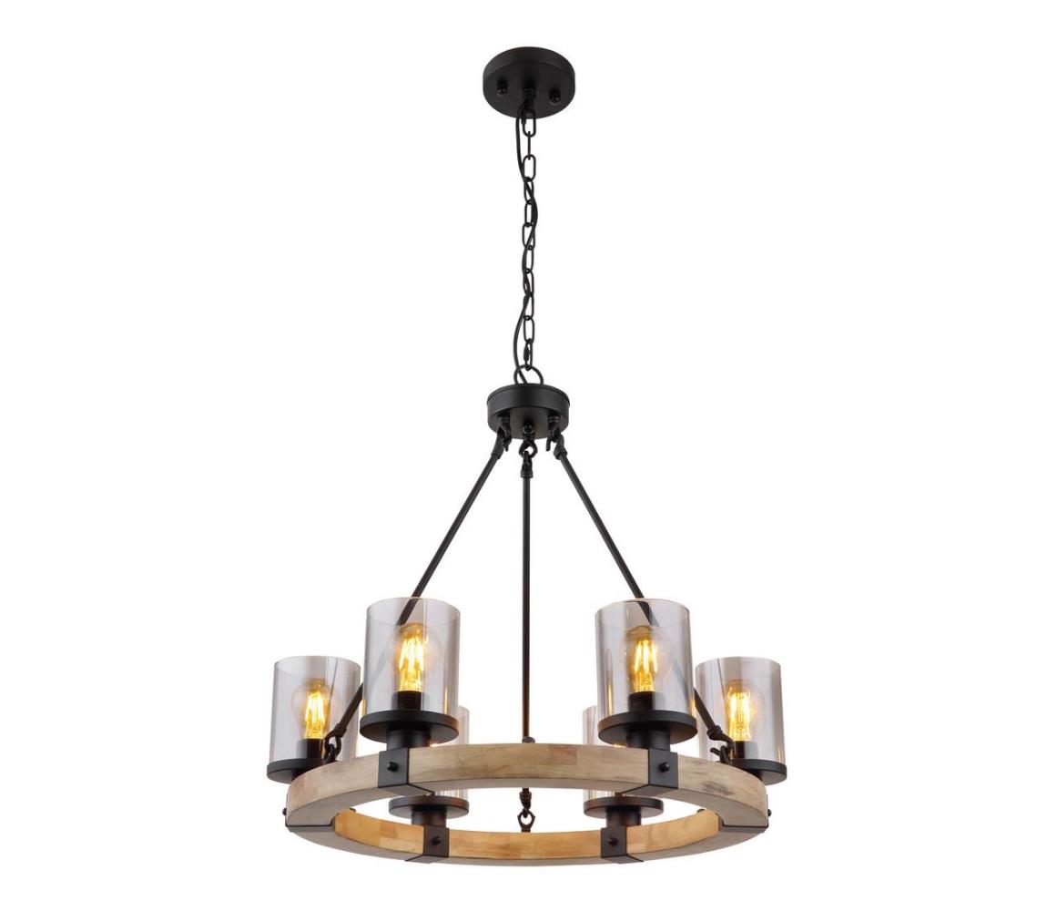 Globo 15555-6H - Żyrandol na łańcuchu LILA 6xE27/60W/230V