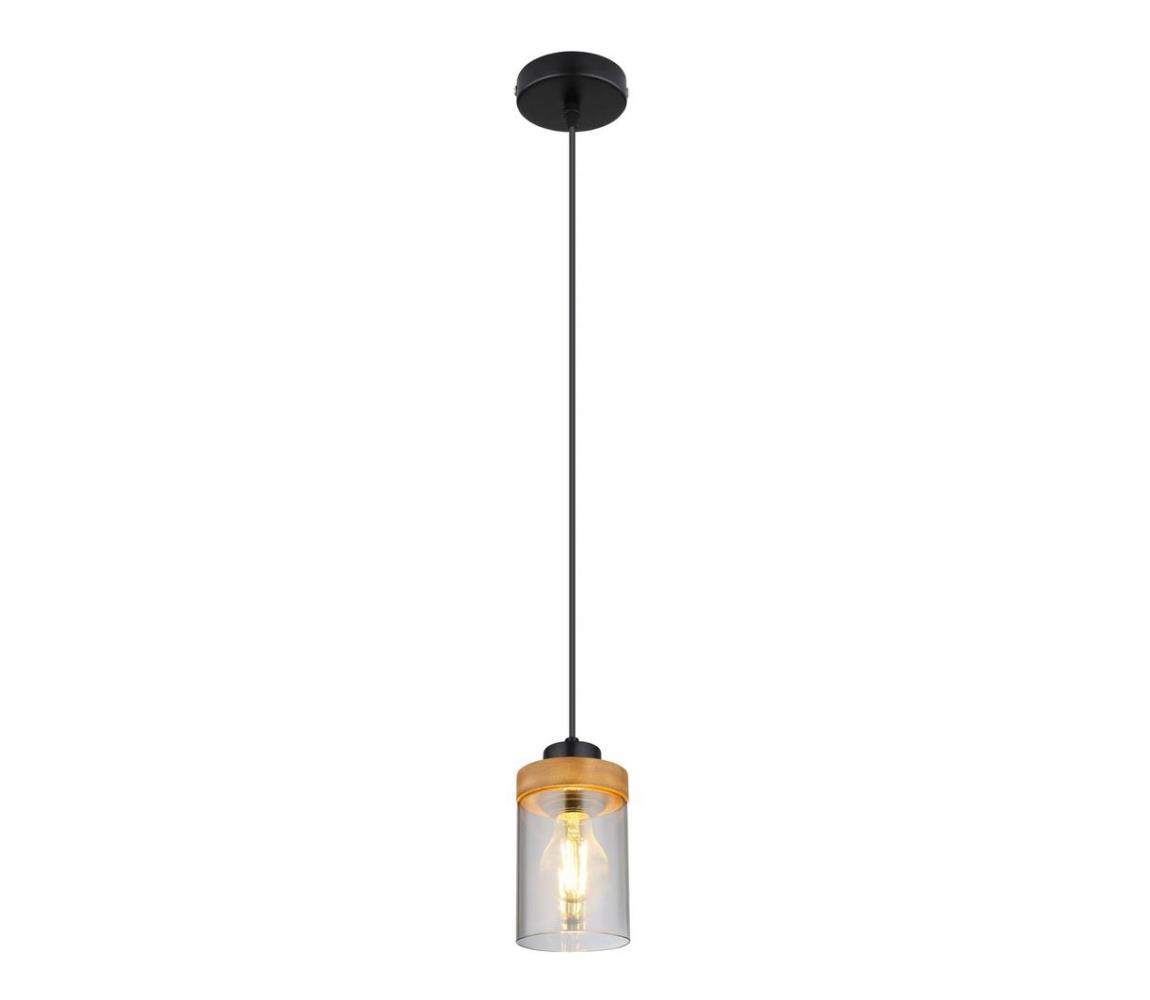 Globo 15557H - Żyrandol na lince FINCA 1xE27/40W/230V metal/drewno